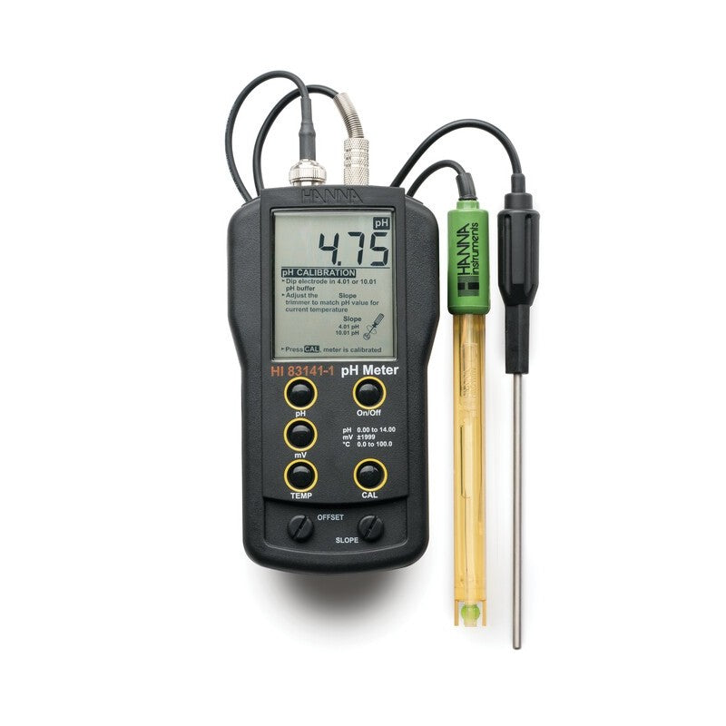 Hanna HI-83141-1 Analog pH/mV/temp meter with HI-1230B electrode